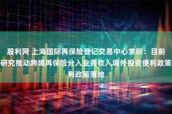 股利网 上海国际再保险登记交易中心常明:目前正在研究推动跨境再保险分入业务收入境外投资便利政策落地